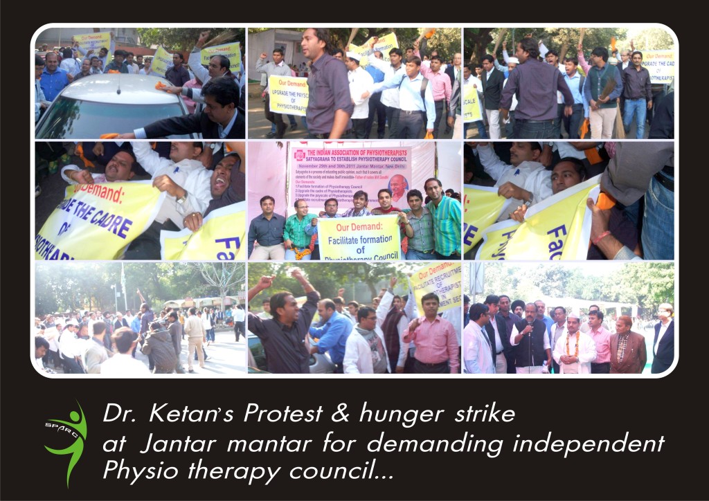 Dr.Ketan’s protest and hunger strike for demanding independent physio therapy council
