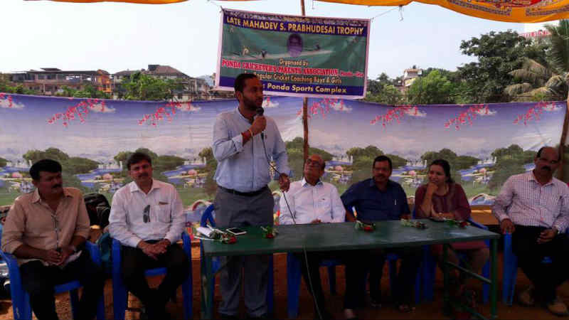 Chief Guest for Late Mahadev S. Prabhudesai Cricket Trophy Held by Ponda Cricketers Parents Association at Ponda Sports Complex on 4th April 2016.